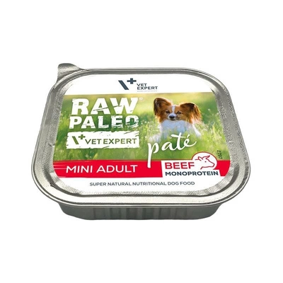 Vetexpert RAW PALEO PATE MINI suaugusiųjų jautiena 9x150g - jautienos padėklas