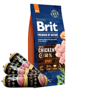 BRIT Premium By Nature Sport 15kg + Hektor paukštienos batonas 3x900g