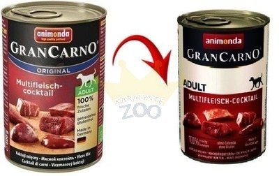 ANIMONDA GranCarno Adult Dog skonis: Mėsos kokteilis 6x400g