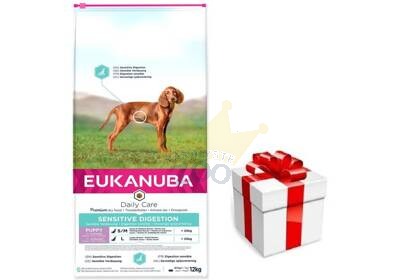 EUKANUBA Sensitive Digestion Puppy 12kg  + STAIGMENA ŠUNUI