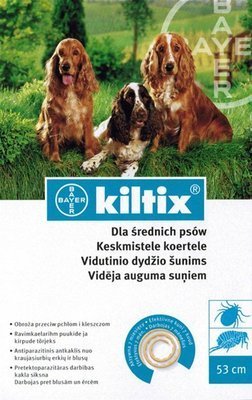 2x Bayer KILTIX, antkaklis vidutinio dydžio šunims 53cm + STAIGMENA ŠUNUI