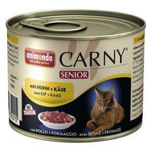 ANIMONDA Cat Carny Senior  skonis: vištiena su sūriu 200g x18