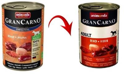 ANIMONDA GranCarno Adult Dog  skonis: jautiena + vištiena 400g 
