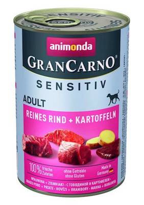 ANIMONDA GranCarno Sensitiv Adult Dog skonis: jautiena, bulvės 12x400g