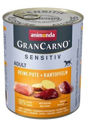 ANIMONDA GranCarno Sensitiv Adult Dog skonis: kalakutiena + bulvės 800g