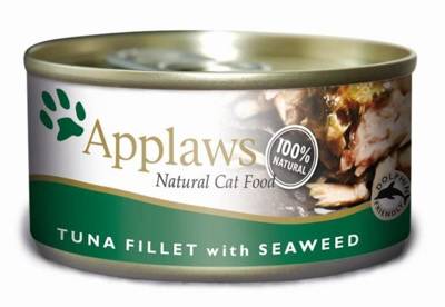 "Applaws Cat Tuno filė su jūros dumbliais 156g PACK