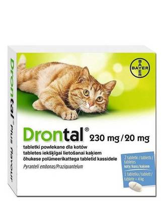 BAYER Drontal - antiparazitinė medžiaga katėms 2tabl.