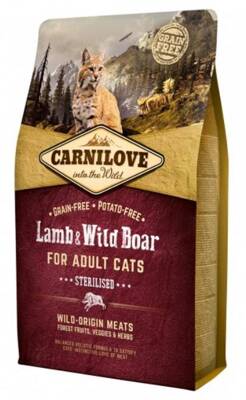 CARNILOVE Cat Lamb & Wild Boar Sterilizuota 6kg