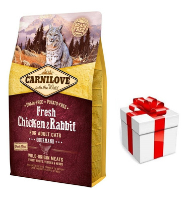 Carnilove Fresh Chicken Rabbit Adult Cat 6 kg + Staigmena katei
