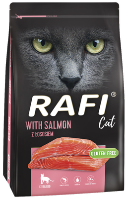 DOLINA NOTECI Rafi Cat sausas ėdalas sterilizuotoms katėms su lašiša 7kg