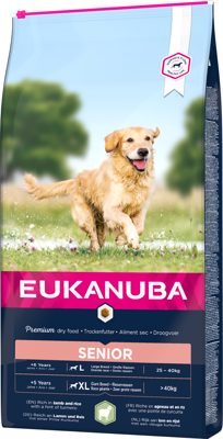 EUKANUBA Mature&Senior Large Lamb & Rice 12kh + STAIGMENA ŠUNUI