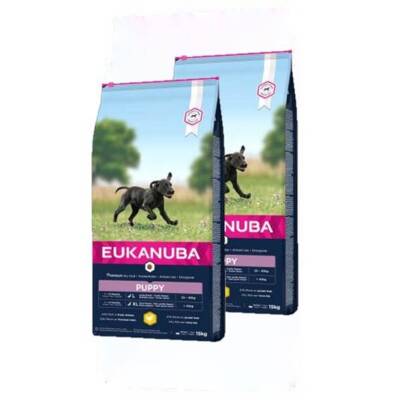 EUKANUBA Puppy&Junior Large Breed 2x15kg - 3% PIGIAU