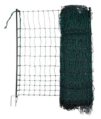 Elektrinis tinklas naminiams paukščiams, 25 m, 112 cm, spyglių talpa, žalias, Kerbl