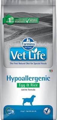FARMINA Vet Life Hypoallergenic Egg & Rice 12kg + nemokama šukavimo pirštinė