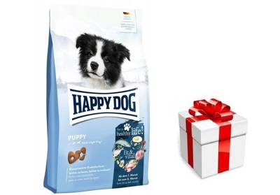 HAPPY DOG Fit&Vital Puppy, sausas maistas šuniukams, 1-6 mėn., 10 kg + STAIGMENA ŠUNUI