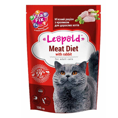 Leopold mėsos paštetas su ėriena katėms 100g 