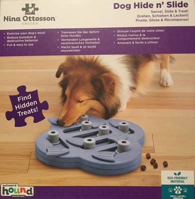 Nina Ottosson Dog Hide 'N Slide Purple - mokomasis žaidimas šunims - 2 lygis.