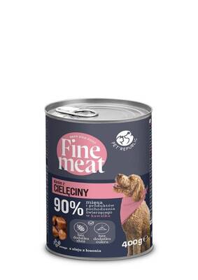 PetRepublic Fine Meat veršienos patiekalas šunims 3x400g