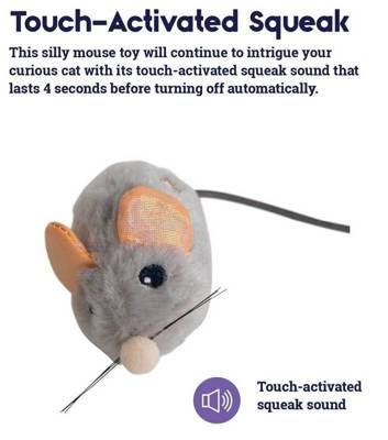 Petstages Squeak Squeak Mouse Pliušinis žaislas katėms - Squeak Mouse