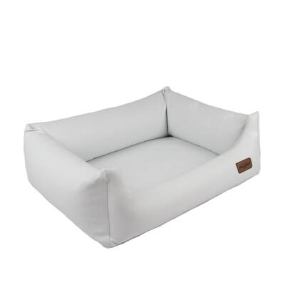 RECOBED sofa Linkoln eko oda baltai pilka S 65x50cm