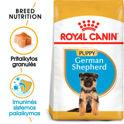 ROYAL CANIN German Shepherd Puppy 3 kg sauso ėdalo šuniukams iki 15 mėnesių, vokiečių aviganių veislės