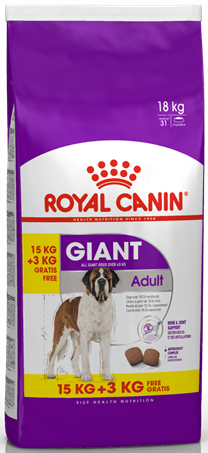 ROYAL CANIN Giant Adult 15kg+3kg sauso ėdalo suaugusiems šunims, nuo 18/24 mėn., didžiosioms veislėms