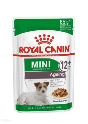 ROYAL CANIN Mini Ageing 12+ 12x85g drėgno ėdalo padaže brandiems vyresniems nei 12 metų amžiaus mažų veislių šunims