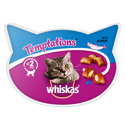 WHISKAS Temptations 60g skanėstas katėms su lašiša