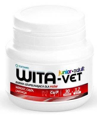 WITA-VET Ca/P = 2, 3,2 g Junior+Adult 100 tablečių 